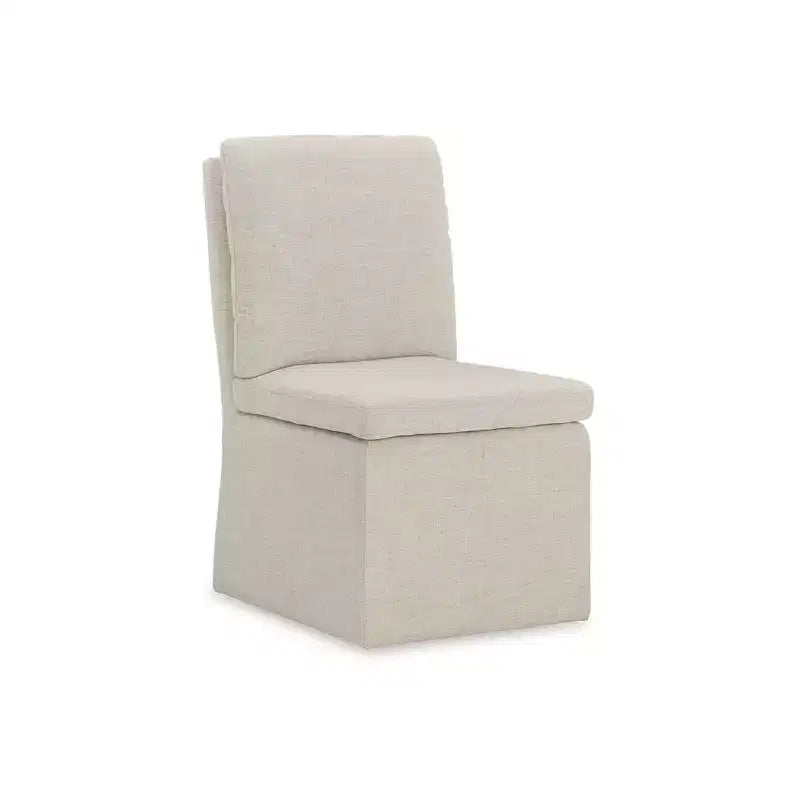 Chaise de salle à manger à roulettes, coloris avoine