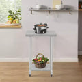 Table de travail de cuisine en acier inoxydable anti-rayures avec pied de table réglable