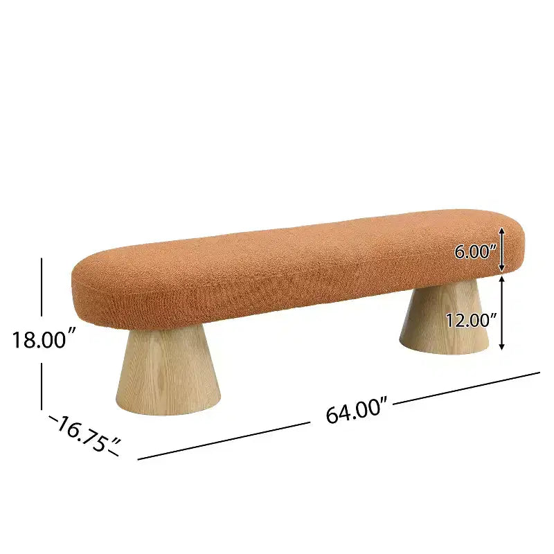 Tabouret de salle à manger moderne, multifonctionnel, rembourré en peluche bouclée