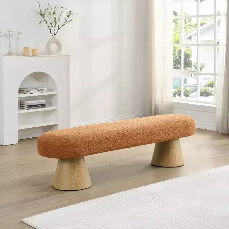 Tabouret de salle à manger moderne, multifonctionnel, rembourré en peluche bouclée