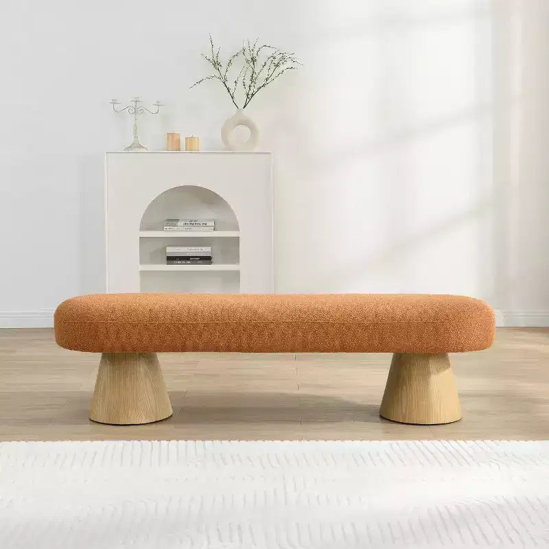 Tabouret de salle à manger moderne, multifonctionnel, rembourré en peluche bouclée