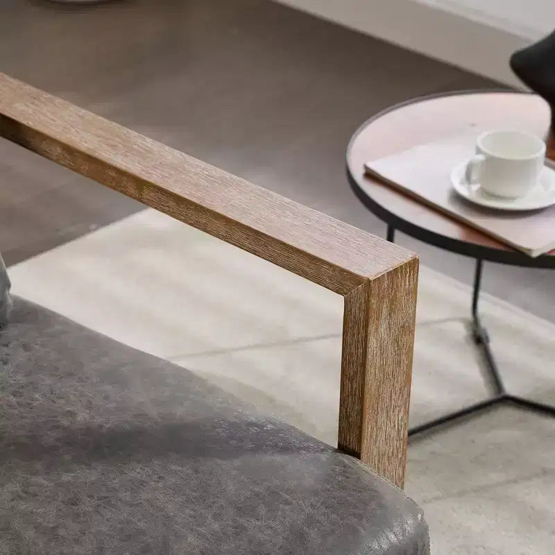 Fauteuil d'appoint pour chambre à coucher, fauteuil pivotant rembourré moderne de 77 cm de large avec accoudoirs en bois massif et fauteuil de lecture confortable rotatif à 360 degrés