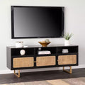 Meuble TV avec rangement - Noir