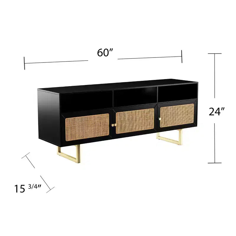 Meuble TV avec rangement - Noir