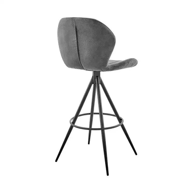 Tabouret de bar pivotant en tissu à hauteur de comptoir