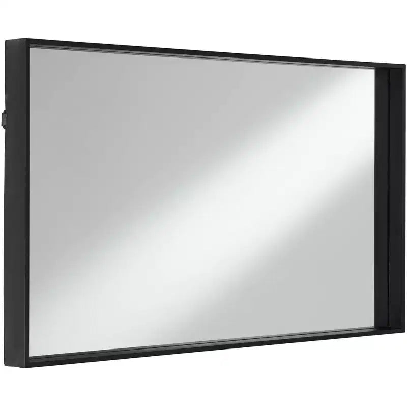 Miroirs muraux rectangulaires noirs mats 24 x 42