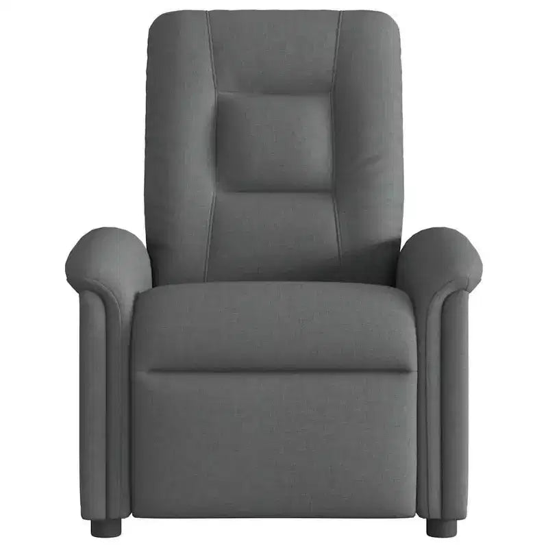Fauteuil Inclinable Massant Tissu Gris Foncé