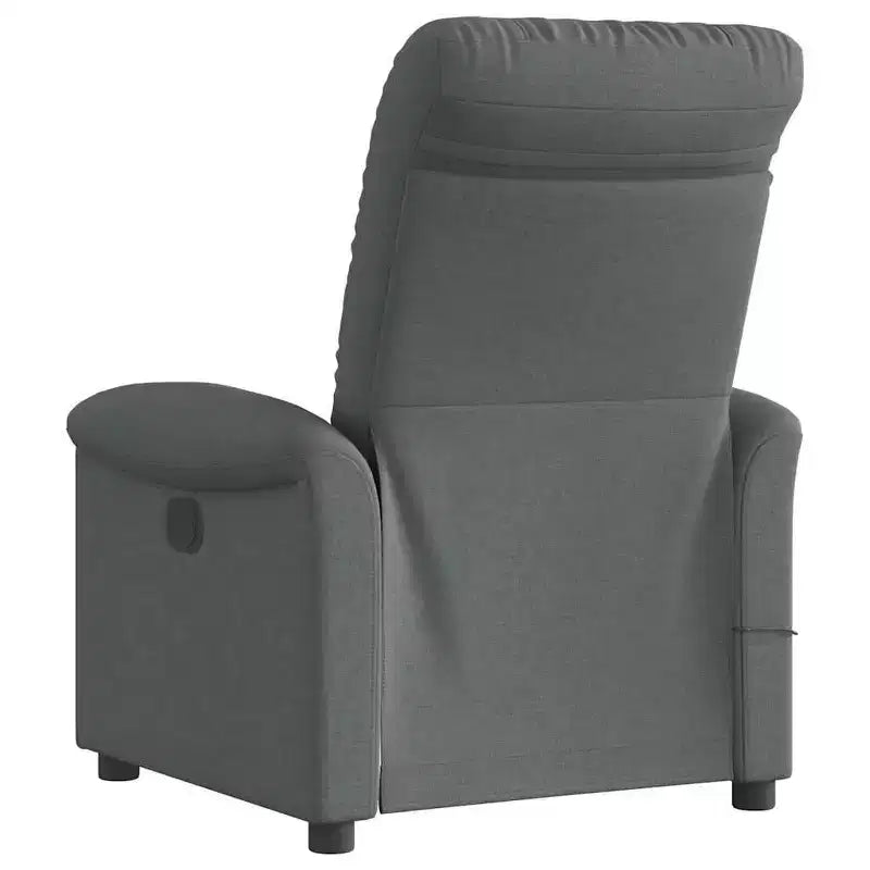 Fauteuil Inclinable Massant Tissu Gris Foncé