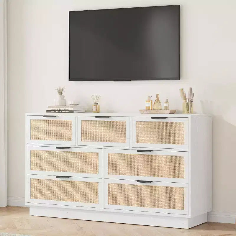 Commode tiroirs avec poignées dorées, meuble de rangement moderne en bois noir, large organisateur pour chambre à coucher, salon, couloir