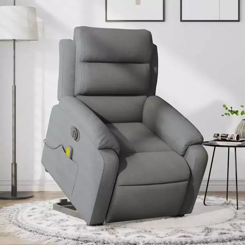 Fauteuil inclinable de massage relevable gris clair