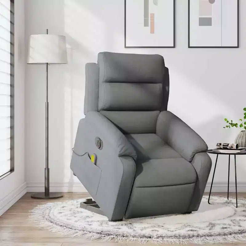 Fauteuil inclinable de massage relevable gris clair