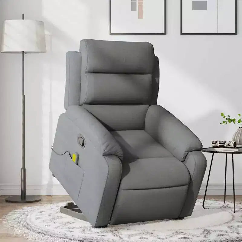 Fauteuil inclinable de massage relevable gris clair