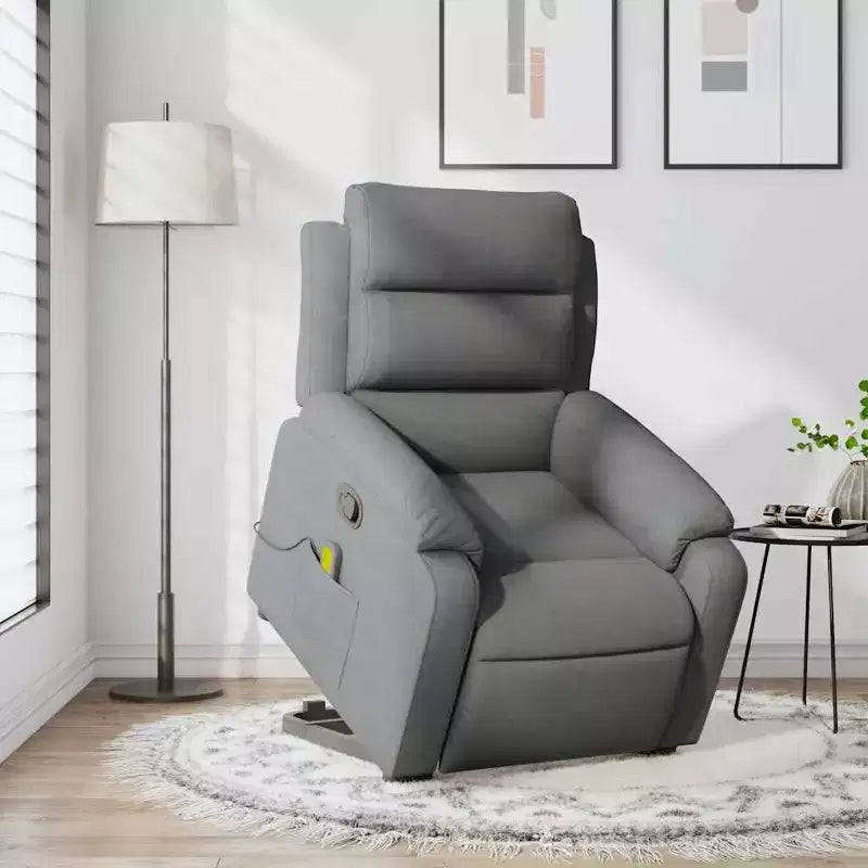 Fauteuil inclinable de massage relevable gris clair