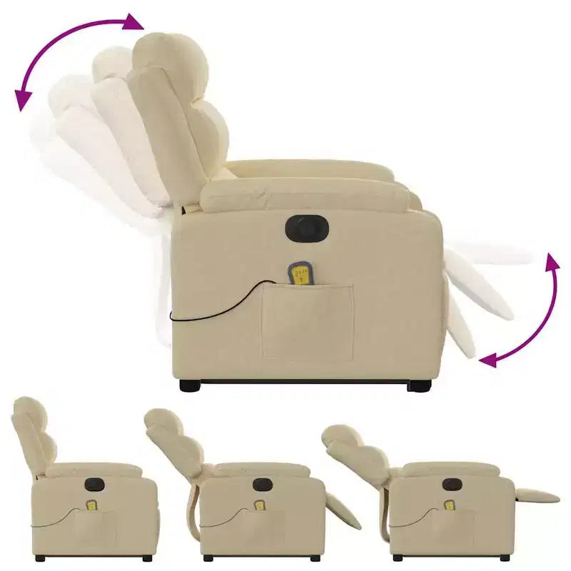 Fauteuil inclinable de massage relevable gris clair