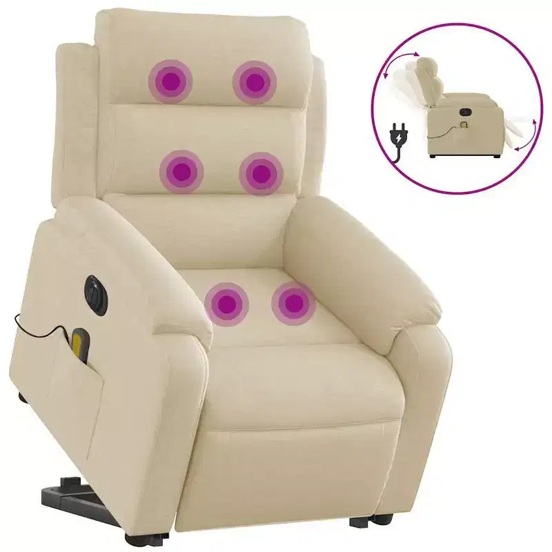 Fauteuil inclinable de massage relevable gris clair