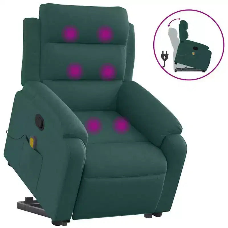 Fauteuil inclinable de massage relevable gris clair