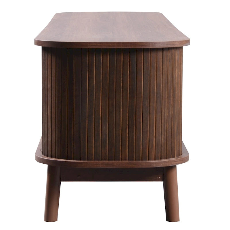 Modern Farmhouse Rattan TV Stand