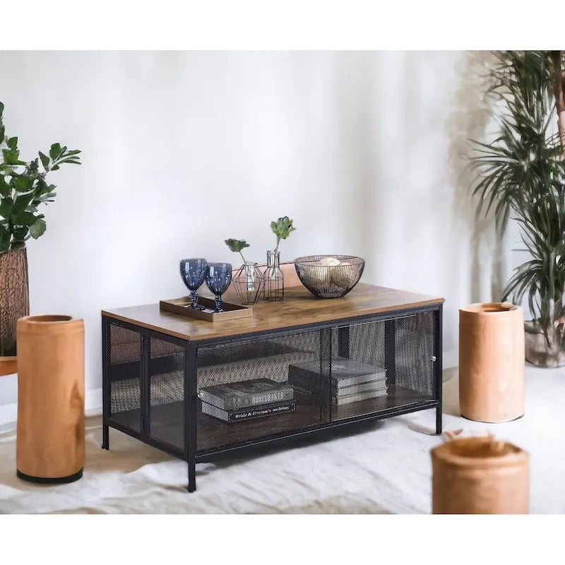 Antique Oak Finish Coffee Table