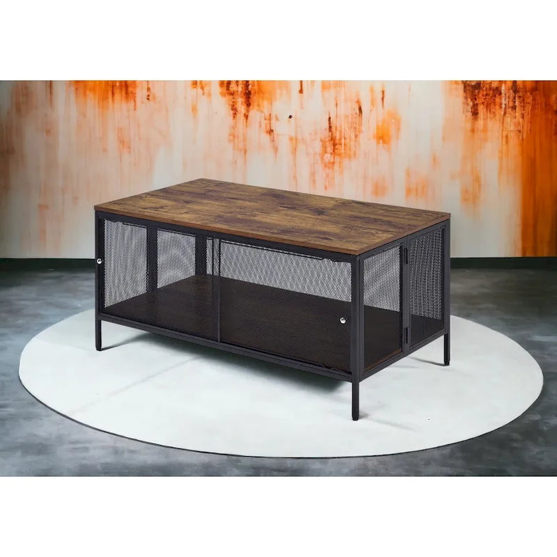 Antique Oak Finish Coffee Table