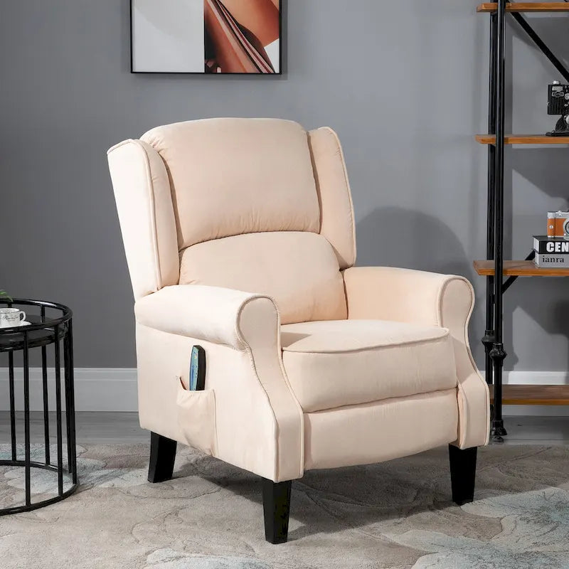 Heated Massage Recliner Chair with Lumbar Heating & Remote Controller