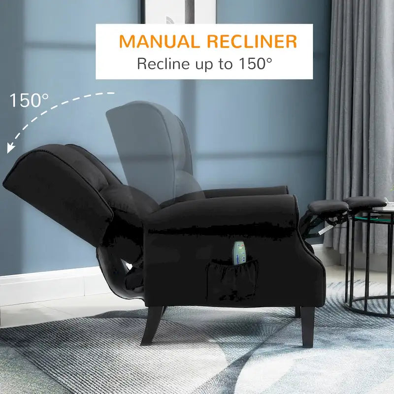 Heated Massage Recliner Chair with Lumbar Heating & Remote Controller