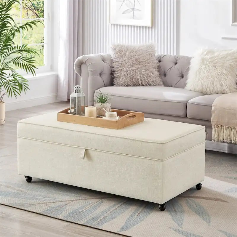 Modern Large Comfort Sofa Ottoman with Storage,Storage Ottoman