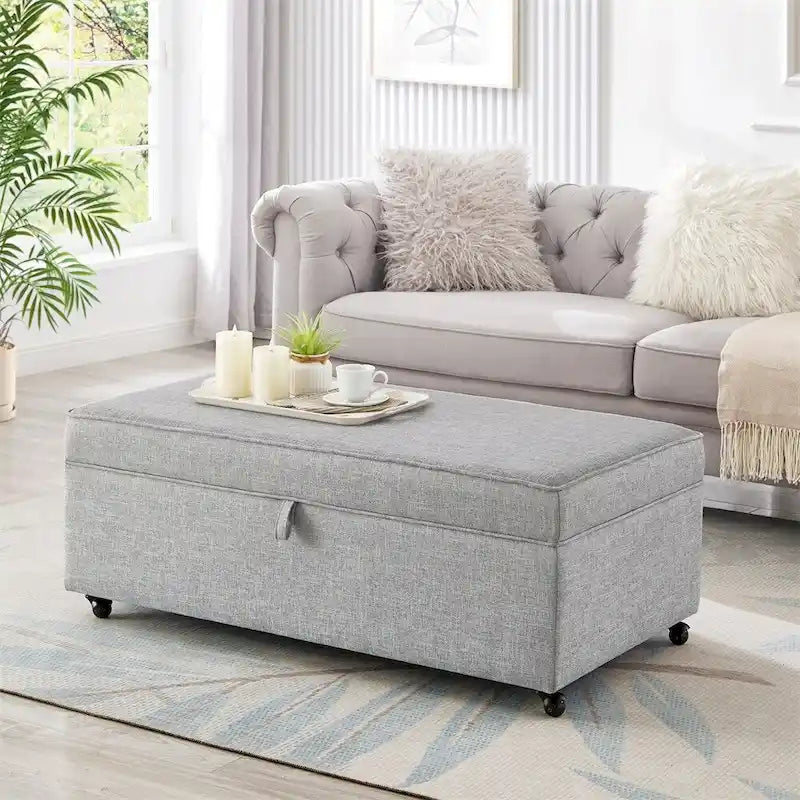 Modern Large Comfort Sofa Ottoman with Storage,Storage Ottoman