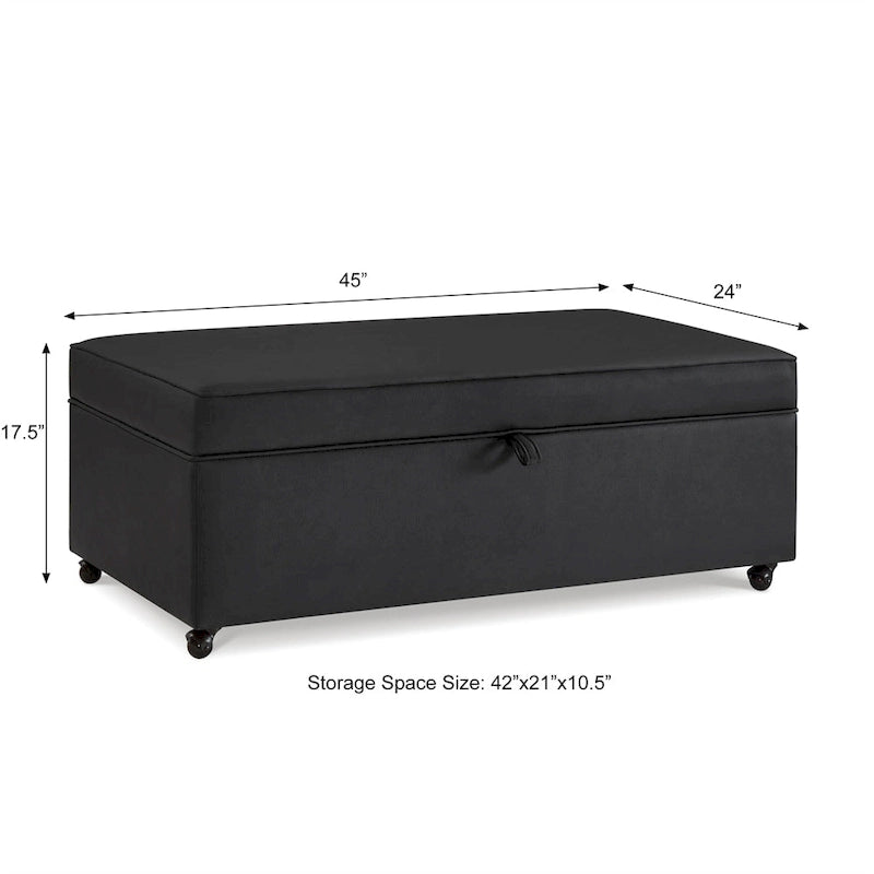 Modern Large Comfort Sofa Ottoman with Storage,Storage Ottoman
