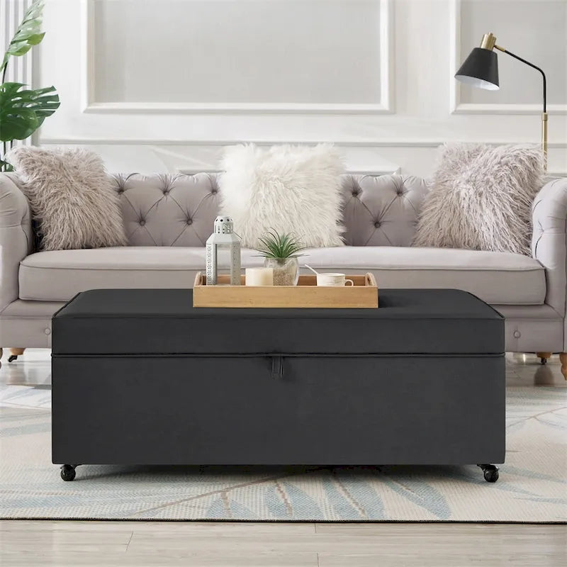 Modern Large Comfort Sofa Ottoman with Storage,Storage Ottoman