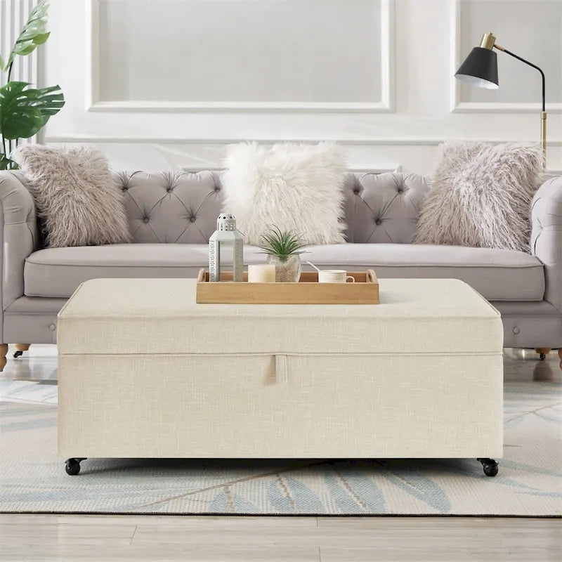 Modern Large Comfort Sofa Ottoman with Storage,Storage Ottoman