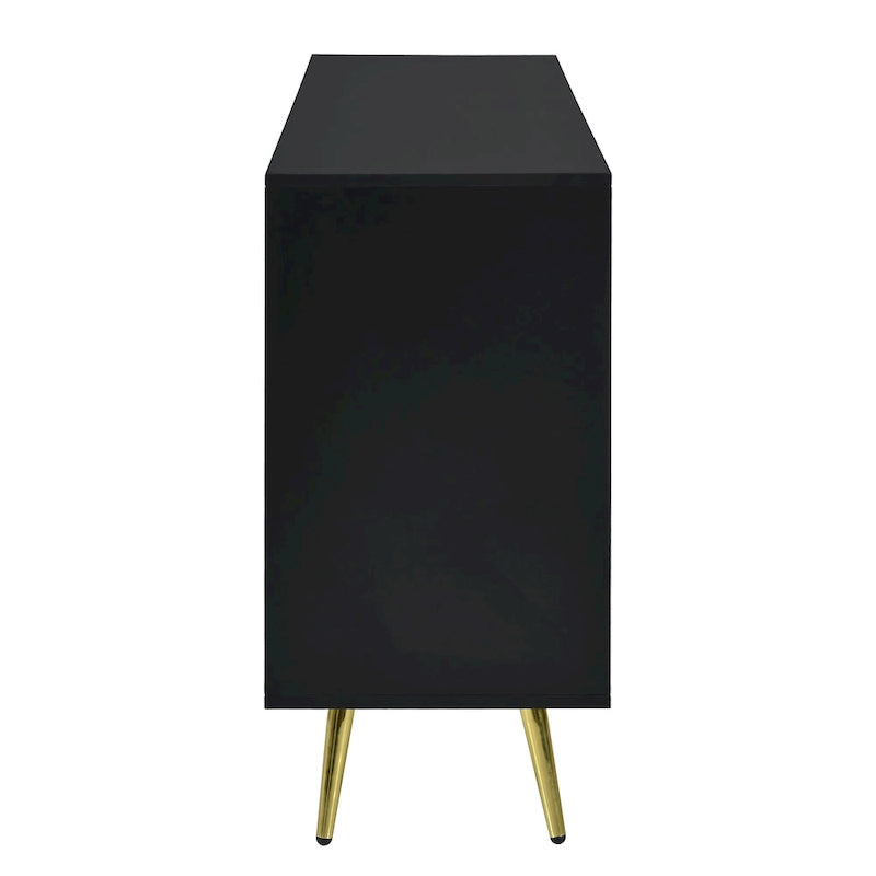 Living Room Four Door Sideboard with Sturdy Metal Legs