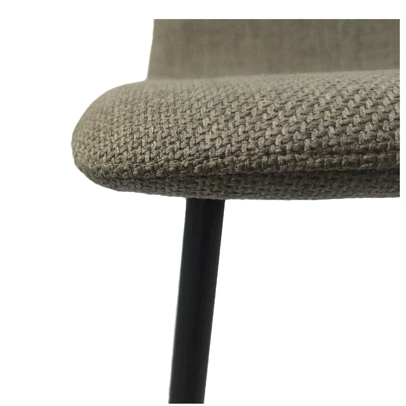 4 Piece Dining Chair Set Modern Kitchen Chairs with Black Metal Legs