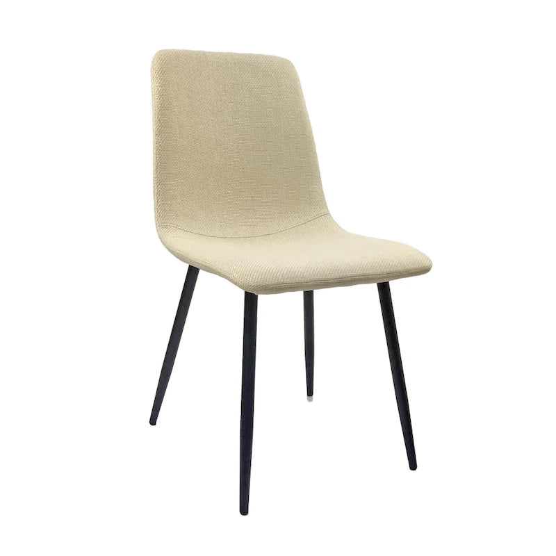 4 Piece Dining Chair Set Modern Kitchen Chairs with Black Metal Legs