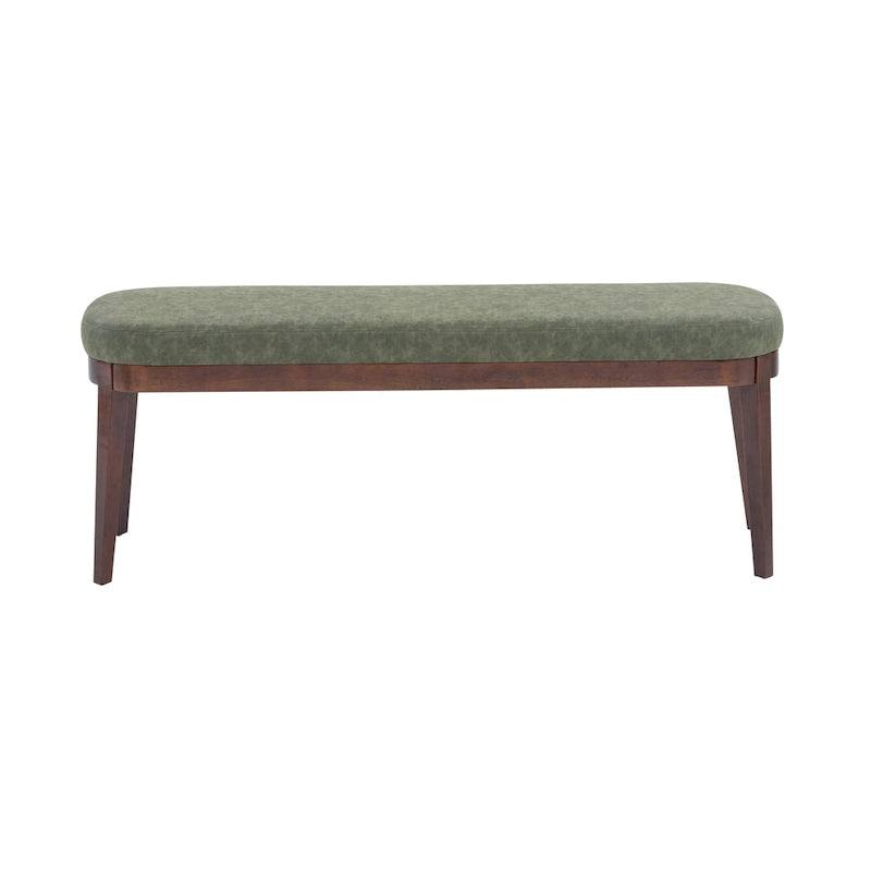Forma Mid-Century Modern Faux Leather Bench with Wood Legs by Christopher Knight Home