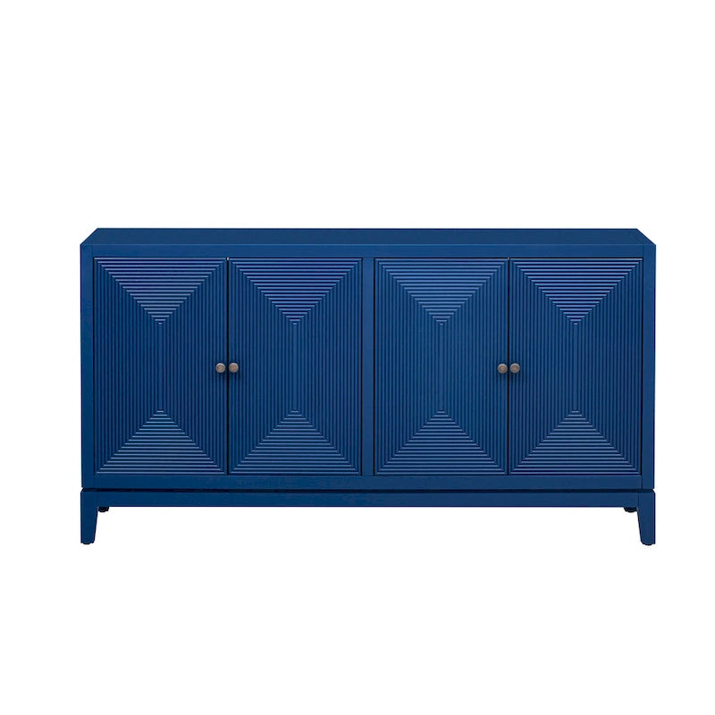 Sleek Storage Cabinet Sideboard Buffet with Vertical Line Design,Suitable for Study,Entrance and Living Room