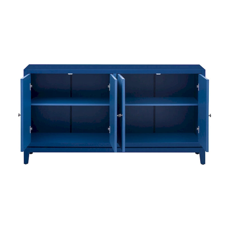 Sleek Storage Cabinet Sideboard Buffet with Vertical Line Design,Suitable for Study,Entrance and Living Room