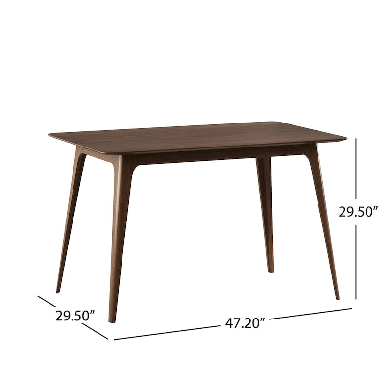 5 Piece Dining Table and Chair Set, Wooden Kitchen Furniture Set with Rectangular Table and 4 Upholstered Chairs