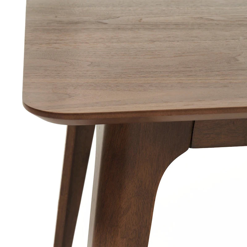 5 Piece Dining Table and Chair Set, Wooden Kitchen Furniture Set with Rectangular Table and 4 Upholstered Chairs