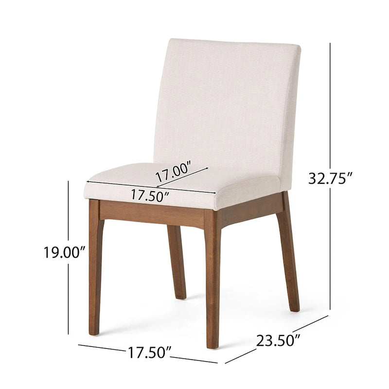 5 Piece Dining Table and Chair Set, Wooden Kitchen Furniture Set with Rectangular Table and 4 Upholstered Chairs