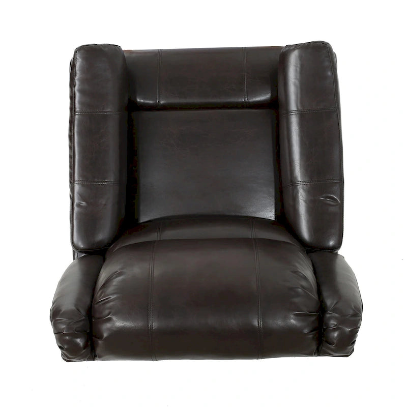 Roomfitters Fabric Glider Recliner with Swivel, Manual Reclining Chair