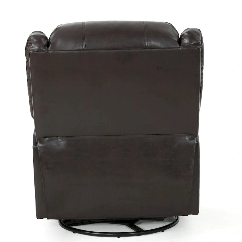Roomfitters Fabric Glider Recliner with Swivel, Manual Reclining Chair