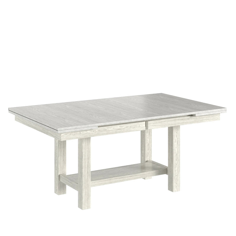 VECELO 94-inch Modern Solid Wood Rectangular Extendable Dining Table