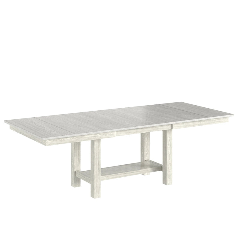 VECELO 94-inch Modern Solid Wood Rectangular Extendable Dining Table