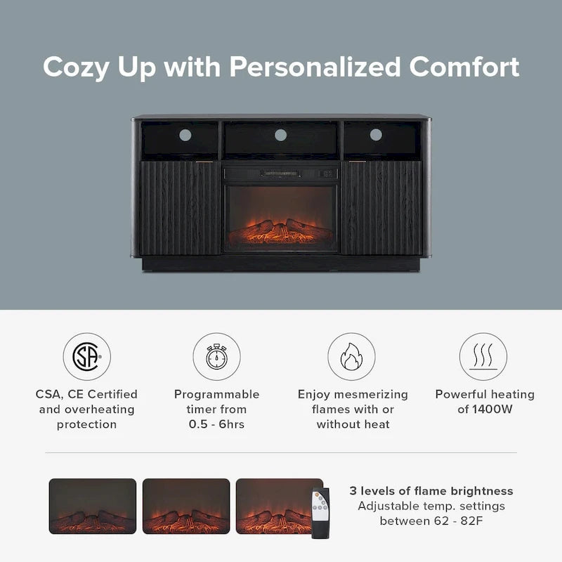 Mopio Brooklyn 59 Electric Fireplace TV Stand