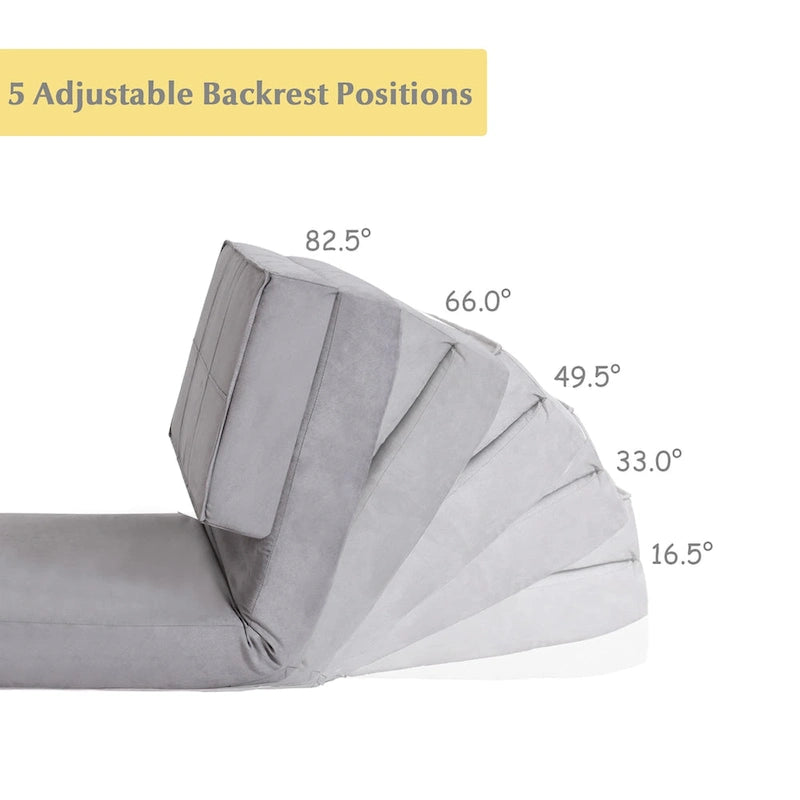 Costway Convertible Fold Down Chair Flip Out Lounger Sleeper Bed Couch