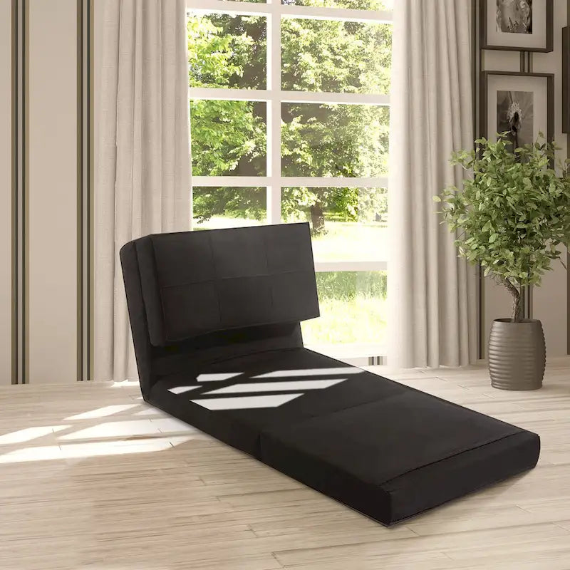 Costway Convertible Fold Down Chair Flip Out Lounger Sleeper Bed Couch