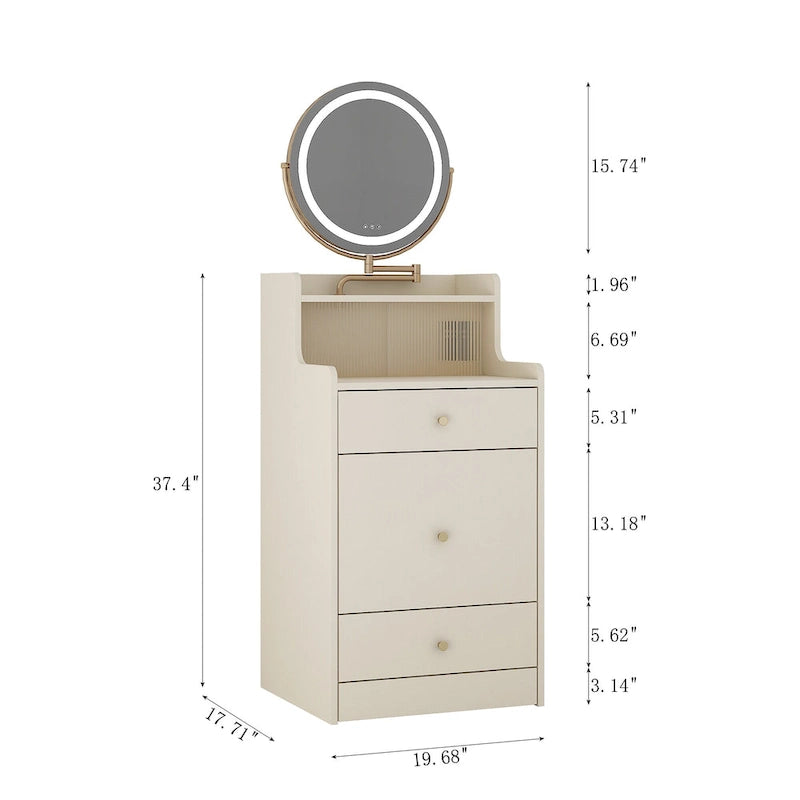 3 in 1 Vanity Desk With mirror and light