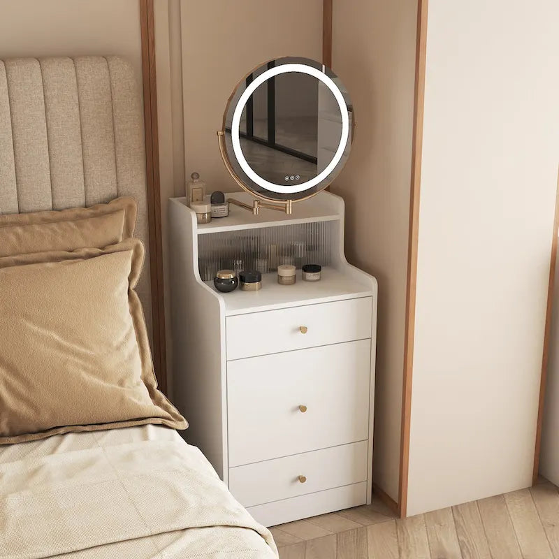 3 in 1 Vanity Desk With mirror and light