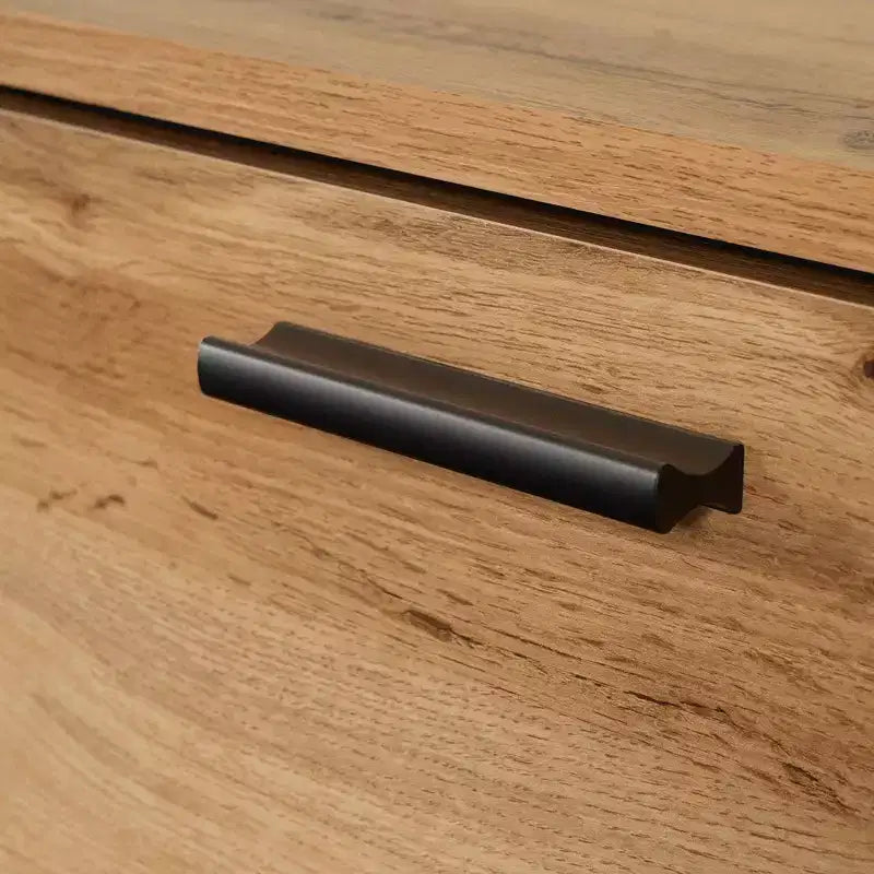 Meuble TV pour téléviseurs jusqu'à 60 po avec portes et tiroir chêne nordique : Style urbain, gestion des câbles, espace de rangement