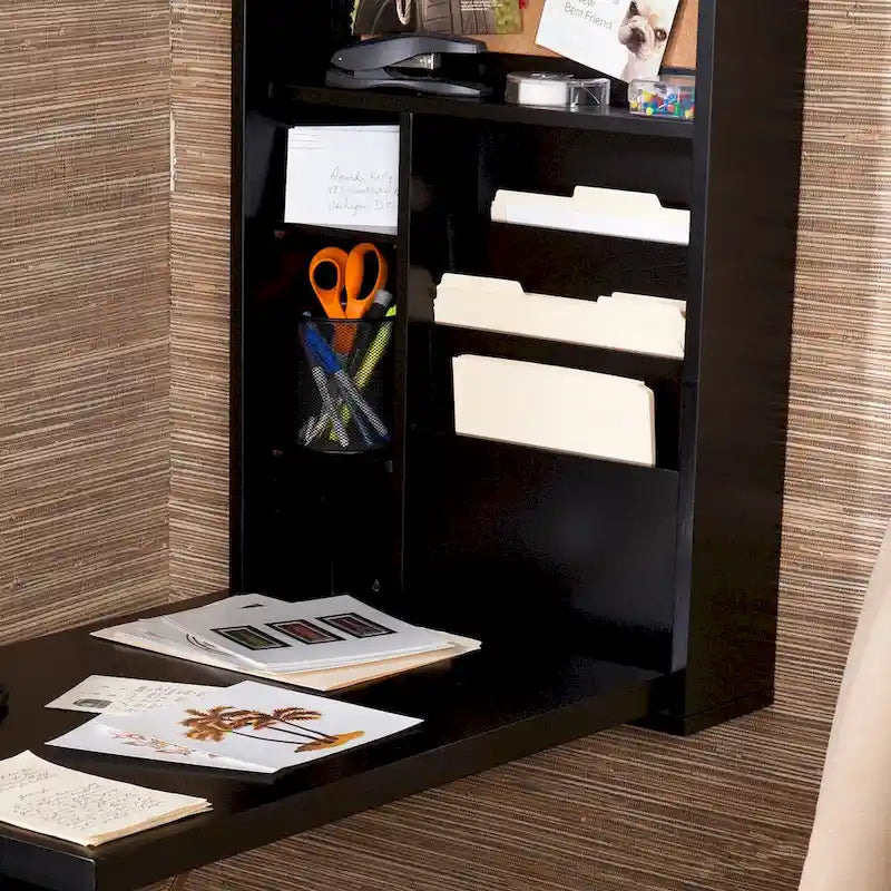 SEI Furniture Murphy Black Fold-out Convertible Desk
